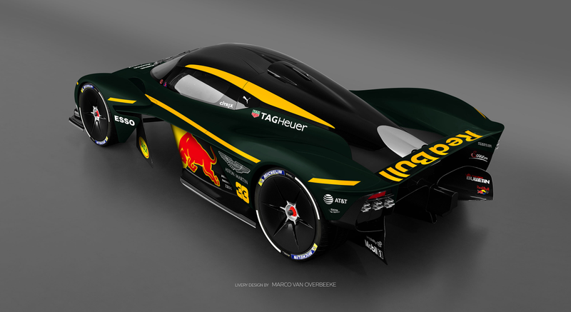 Illustration for article titled The Aston Martin Valkyrie Looks Especially Good In Classic Racing Liveries